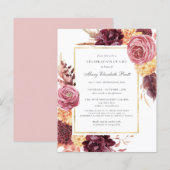 Budget Funeral Burgundy Pink Floral (Voorkant / Achterkant)