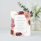 Budget Funeral Burgundy Pink Floral (Staand voorkant)