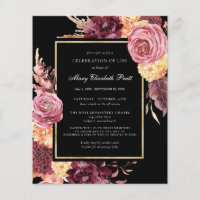 Budget Funeral Burgundy Pink Floral