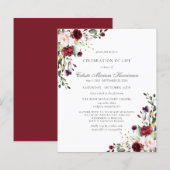 Budget Funeral Burgundy Red Rose Floral (Voorkant / Achterkant)