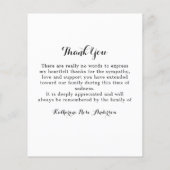 Budget Funeral Eucalyptus Sympathie Hartelijk dank (Achterkant)