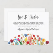 BUDGET Funeral Hartelijk dank | Moderne wilde bloe (Voorkant / Achterkant)