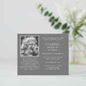 BUDGET Funeral Herdenkings- UITNODIGING Terugblik  (Staand voorkant)