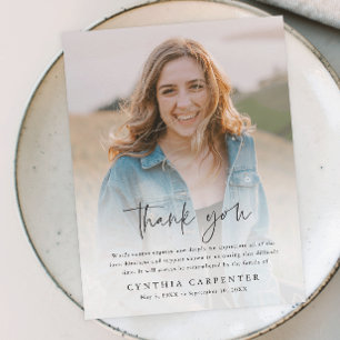 Budget Funeral Memorial Foto: Dank u kaart