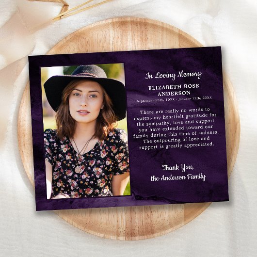 Budget Funeral Memorial Foto: Dank u Paars