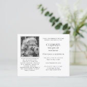 BUDGET Funeral Memorial INVITE Celebration of Life (Staand voorkant)