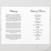 Budget Funeral Order of Service Photo Program (Achterkant)