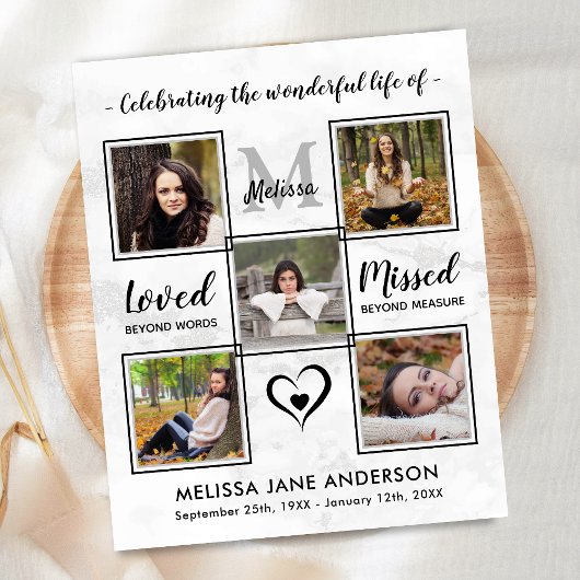 Budget Funeral Photo Memorial Celebration of Life