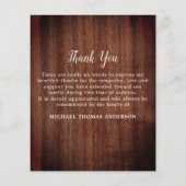 Budget Funeral Rustic 3 Foto Sympathie Dank u (Achterkant)