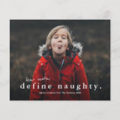 Budget Funny Naughty Foto met kerstfeestdag Kaart (Voorkant)