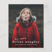 Budget Funny Naughty Photo Carte de Noël (Devant)