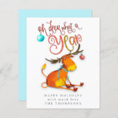 Budget Funny Oh Deer Quelle Carte De Vacances D'Un (Devant / Derrière)