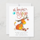 Budget Funny Oh Deer Quelle Carte De Vacances D'Un (Devant)