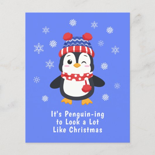 Budget Funny Penguin-kerstKaart (Voorkant)