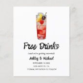 Budget Funny Photo Modern Wedding Save the Date Flyer (Voorkant)