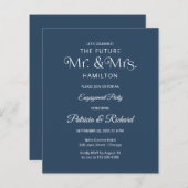 Budget Future Mr & Mrs Engagement Party Uitnodigin (Voorkant / Achterkant)