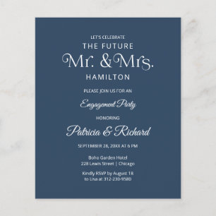 Budget Future Mr & Mrs Engagement Party Uitnodigin