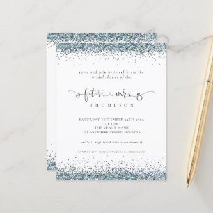 Budget Future Mrs Blue Glitter Vrijgezellenfeest