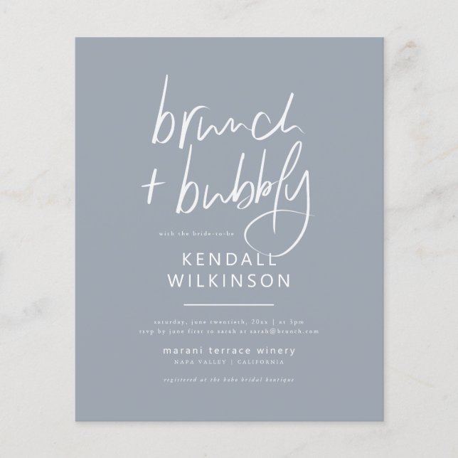 Budget Future Mrs Dusty Blue Brunch & Bubble Photo (Voorkant)