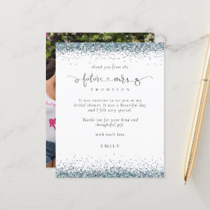 Budget Future Mrs. Foto Blue Glitter Hartelijk dan