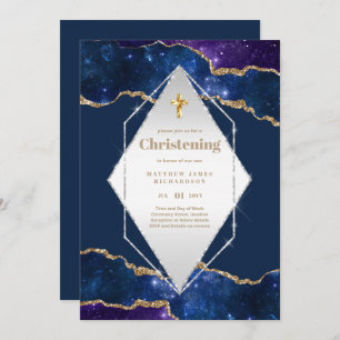 BUDGET Galaxy CHRISTENING Invitations Baptême Baut
