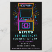 Budget Gaming Fun Neon Glow Arcade Verjaardag Uitn (Voorkant)