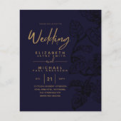 BUDGET  Garden Leaf Classic Wedding Invites (Voorkant)