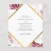 Budget Geometric Roos Gold Botanical Weddenschap (Voorkant)