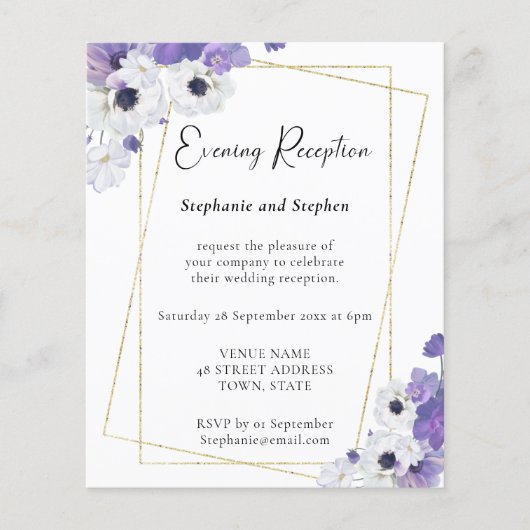 Budget Geometrische Paarse weddenschappen (Voorkant)