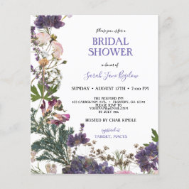 Budget geperst Wildflower Boho Vrijgezellenfeest Flyer