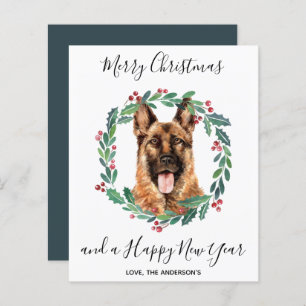 Budget German Shepherd Dog Merry kerstKaart