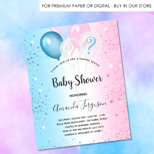Budget geslacht onthulling baby shower roze blauwe