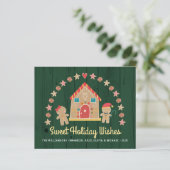 Budget Gingerbread Sweet Holiday Wings Carte verte (Debout devant)