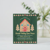 Budget Gingerbrood Open House Green Rustit Invite (Staand voorkant)