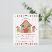 Budget Gingerbrood Rustic Cookie Exchange Invite (Staand voorkant)