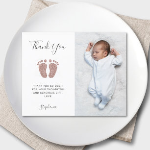 Budget Girl's Baby Shower Foto Dankjewel Kaart