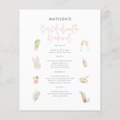 budget Girly roze champagne chic bachelorette Flyer (Achterkant)