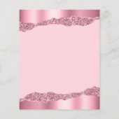 Budget Glam Roze Folie Glitter Bruiloftsinvatie (Achterkant)