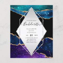 BUDGET Glitter AGATE MEISJESAVOND Uitnodiging Flyer