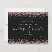 Budget Glitter Roos Gold Matron of Honor Request (Voorkant)