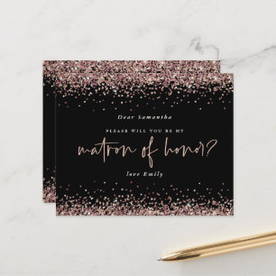 Budget Glitter Roos Gold Matron of Honor Request