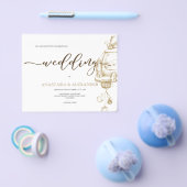 Budget/Gold-auto/trouwuitnodiging. Flyer (Enkel)