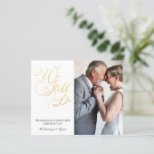 BUDGET Gold Foil Wedding Jubileum Vow Renewal (Staand voorkant)