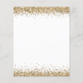 Budget Gold Glitter 2024 Afstuderen White Invite (Achterkant)