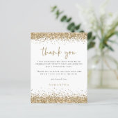 Budget Gold Glitter 21e Partij Dank u (Staand voorkant)