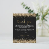 Budget Gold Glitter 30th Birthday Black Hartelijk  (Staand voorkant)