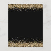 Budget Gold Glitter 30th Birthday Black Hartelijk  (Achterkant)