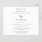 Budget Gold Glitter Afstuderen Foto aankondiging (Achterkant)