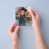 Budget Gold Glitter Afstuderen Foto Aankondiging V Flyer (Hand)