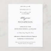 Budget Gold Glitter Afstuderen Foto Aankondiging V Flyer (Achterkant)